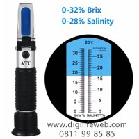 Dual Refractometer Brix 0-32% & Salt 0-28%