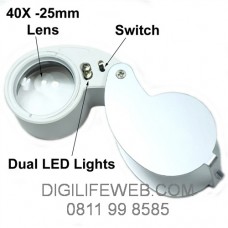 Loupe 40X Zoom - 25mm with LED Light